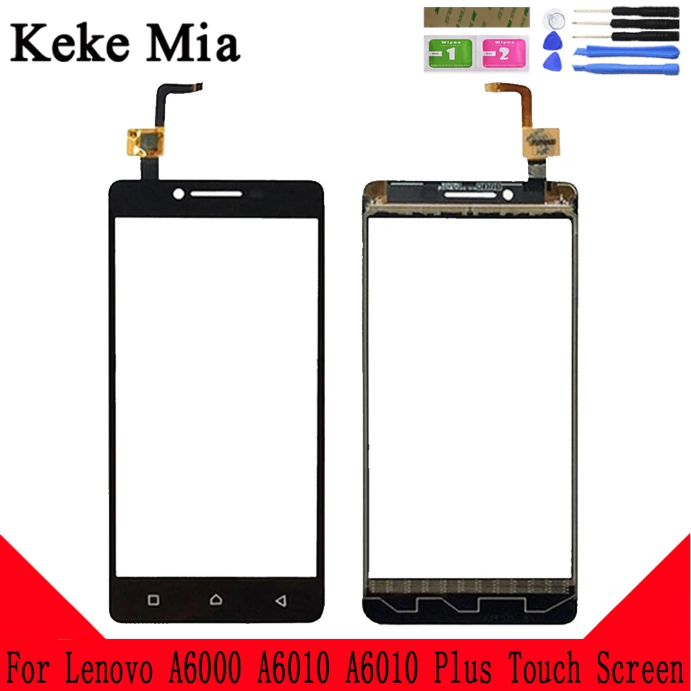 Keke Миа 5," сенсорный экран мобильного телефона для lenovo A6000 A6010 A6010 плюс Сенсорная панель стеклянная линза тачпад дигитайзер с салфетками