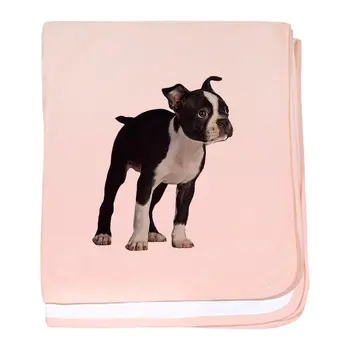 

Boston Terrier Baby Blanket, Super Soft Newborn Swaddle Soft Flannel Blanket to on for the sofa/Bed/Car Portable Plaids