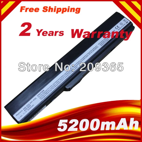 Аккумулятор для ноутбука ASUS X42J X42JR X42JV X52 X52D X52DE X52DR X52F X52J X52JB X52JC X52JE A42 K52|laptop battery|battery