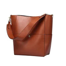 Genuine Leather Women Shoulder Bags Bucket Composite Female Handbag Solid Causal Lady Tote Bag Brand Designer Genuine Leather Women Shoulder Bags Bucket Composite Female Handbag Solid Causal Lady Tote Bag Brand Designer
