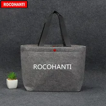 100X Заказная шерстяная фетровая сумка серого цвета большая рождественская хозяйственная сумка для мужчин и женщин