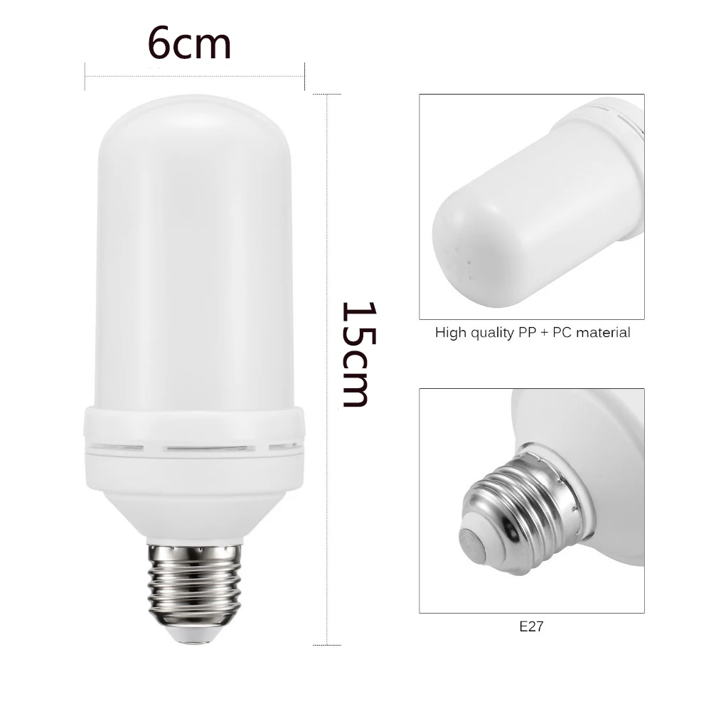 Светодиодная лампа эмуляция пламени AC 85 265 в 110 В 220 E27 3 Вт Bule Rgb лампочки с эффектом