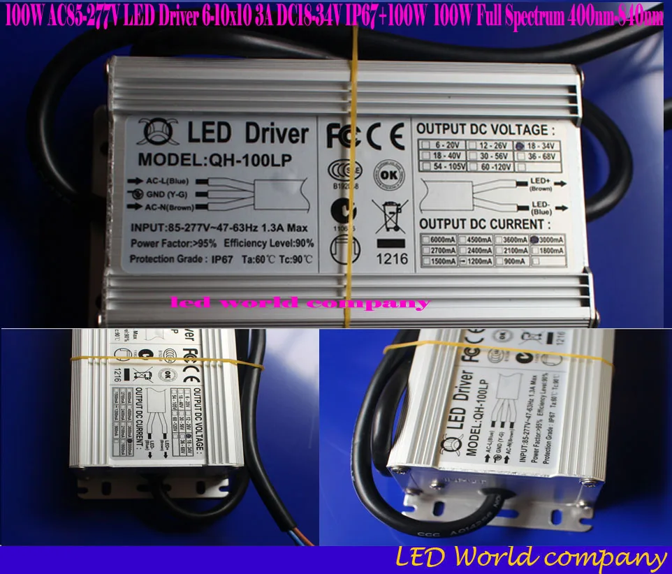 Lighting Transformers Isolation 100W AC85 277V LED Driver 6 10x10 3A