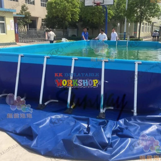 KK Portable 0.9mm PVC frame round swimming pool 4