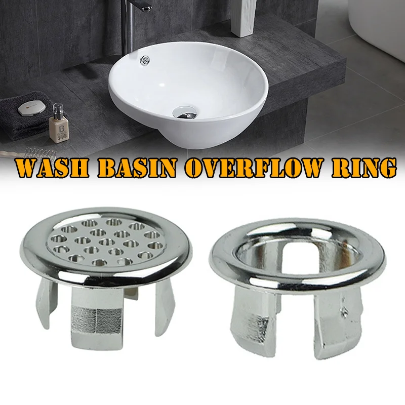 

10 Pcs Basin Sink Plug Hole Drain Filter Overflow Cover Stopper for Kitchen Bathroom XHC88