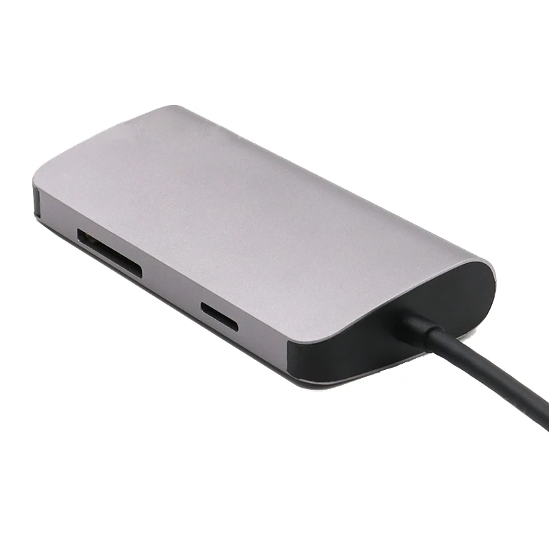 USB концентратор 8 в 1 4K HDMI VGA RJ45 Gigabit Ethernet SD/TF PD|Кабели VGA| |