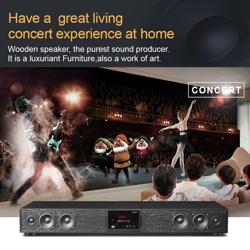CAV TM920 Bluetooth Soundbar Колонка все в одном Цифровые усилители 2 1 звуковая панель DTS