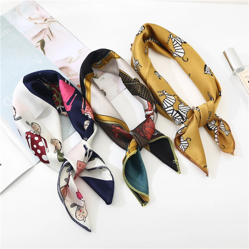 50*50cm square silk Feel Satin Scarf New Elegant Women Head Skinny Retro Hair Tie Band Small Fashion Square Neck Scarf bags 50*50cm square silk Feel Satin Scarf New Elegant Women Head Skinny Retro Hair Tie Band Small Fashion Square Neck Scarf bags