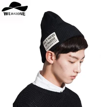 Высокое качество теплая шерстяная шапка s вязаные шапочки шапка письмо узор Бесконечность шарф зимние Skullies кепки для женщин и мужчин