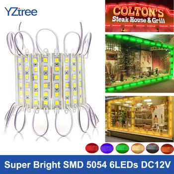 

SMD 5054 LED Super Bright Module Light 6LEDs DC12V Waterproof LED Advertisement Backlight Module Storefront Light Lamp 20PCS Lot
