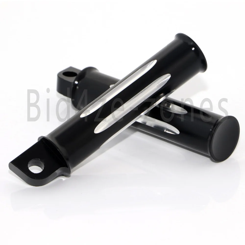 

Motorcycle Black CNC Cut Foot Pegs Peg For Harley Touring Sportster Night V Rod Fatboy Bobber Chopper Male Mount-style