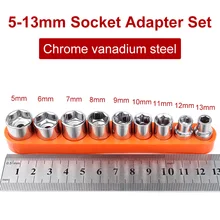 5-13mm Socket Adapter Reducer Set Kit Hand Drive Tool Adaptors Connector Multifunctional Tools Set Hardware Tool Accessories 5-13mm Socket Adapter Reducer Set Kit Hand Drive Tool Adaptors Connector Multifunctional Tools Set Hardware Tool Accessories