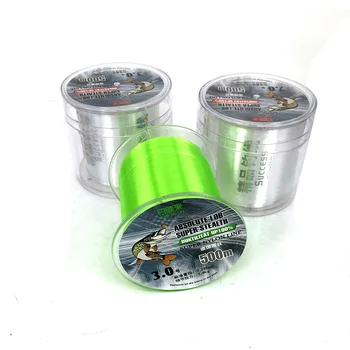 

New Available 500M Fluorocarbon Fishing Line Super Strong Nylon Line fly fishing line pesca Green/White