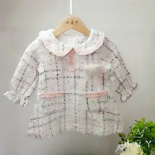 Платье для маленьких девочек; Новинка года; сезон осень; милое платье принцессы в винтажном стиле с милым маленьким ароматом; одежда для детей; vestidos Y 1807