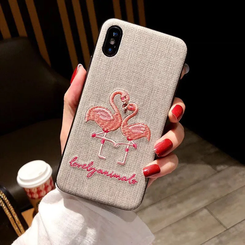 Вышитый Летающий чехол для собак iPhone 6 Plus 6s 7 8 X XR XS MAX защитная задняя