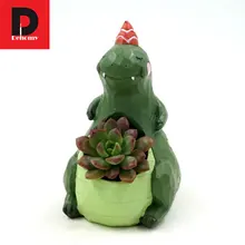 Dehomy European Diy Micro landscape Flower Pot Multi meat Plant Dinosaur Multi flower Pot Office Resin