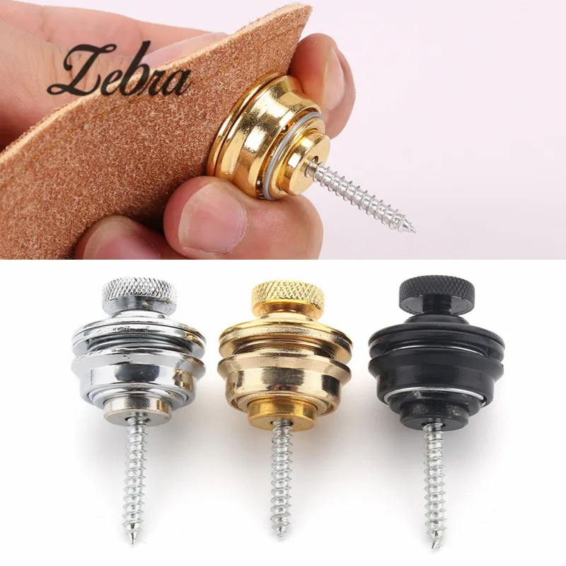 2pcs/Set Non slip Guitar Strap Lock Guitar Belts Buckle Button Thread