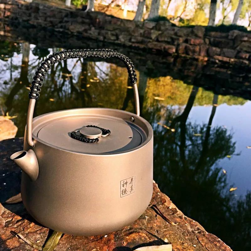 Огненный клен Титан 1Л чайник кемпинговый чайник для индукционной плиты Открытый Пикник посуда FMC-1701314