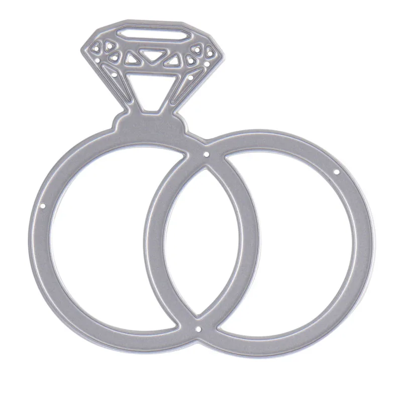 Wedding Rings Die Cut For Card Making, Rings Metal Cutting Dies Congratulations Die Cuts Birthday Embossing Stencils Template For DIY Scrap-Booking Decor Wedding Birthday Blessing Card