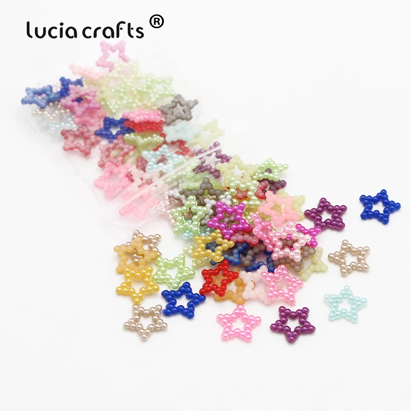 

Lucia crafts 48pcs/lot 12mm Multi option Star imitation Pearls DIY Art Decoration Accessories F0411