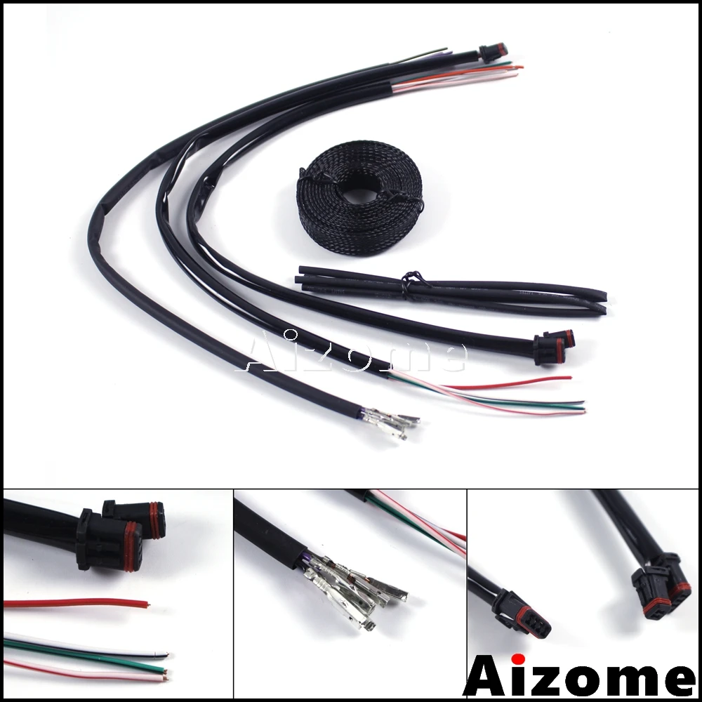 Motorcycle 10 16 Ape Hanger Handlebar Extension Wiring Harness Cable Kit For Harley Touring 2014 2018 Flht R X Fltr Fl Trike Covers Ornamental Mouldings Aliexpress