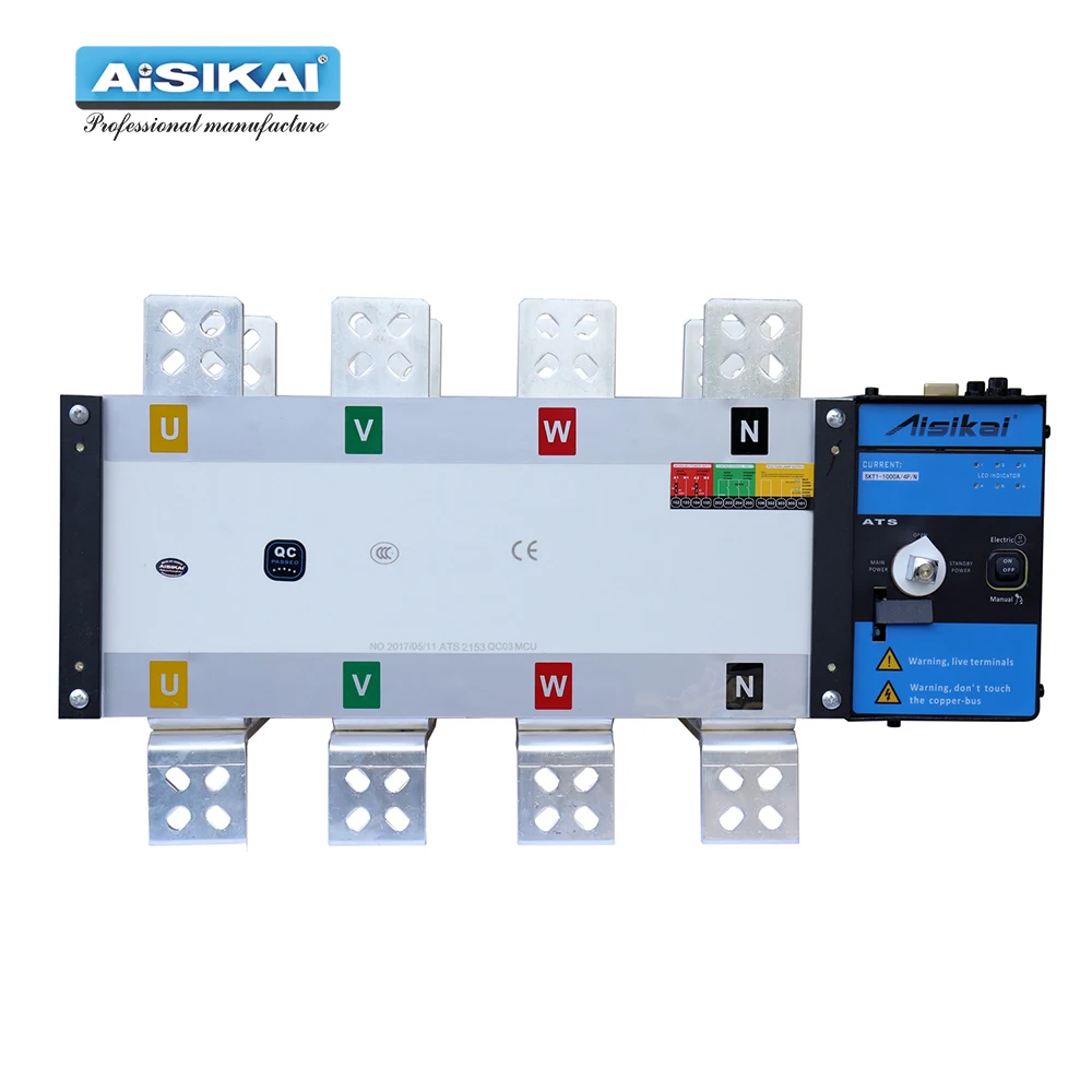 AISIKAI 4P 1000A ATS original ATS intelligent dual power automatic AISIKAI 4P 1000A ATS original ATS intelligent dual power automatic
