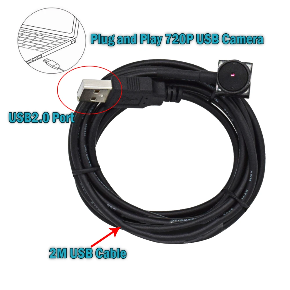 Full HD1080P USB камера с 3 7 мм/2 8 мм объектив широкоугольный мини CCTV веб камера|Камеры