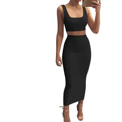 Doyerl Bodycon Faldas Set Mujer Trajes de 2 Piezas Sexy Tank Crop Top Chaleco Y Vendaje Faldas Largas Conjunto de Dos Piezas Crop Tops Trajes Doyerl Bodycon Faldas Set Mujer Trajes de 2 Piezas Sexy Tank Crop Top Chaleco Y Vendaje Faldas Largas Conjunto de Dos Piezas Crop Tops Trajes
