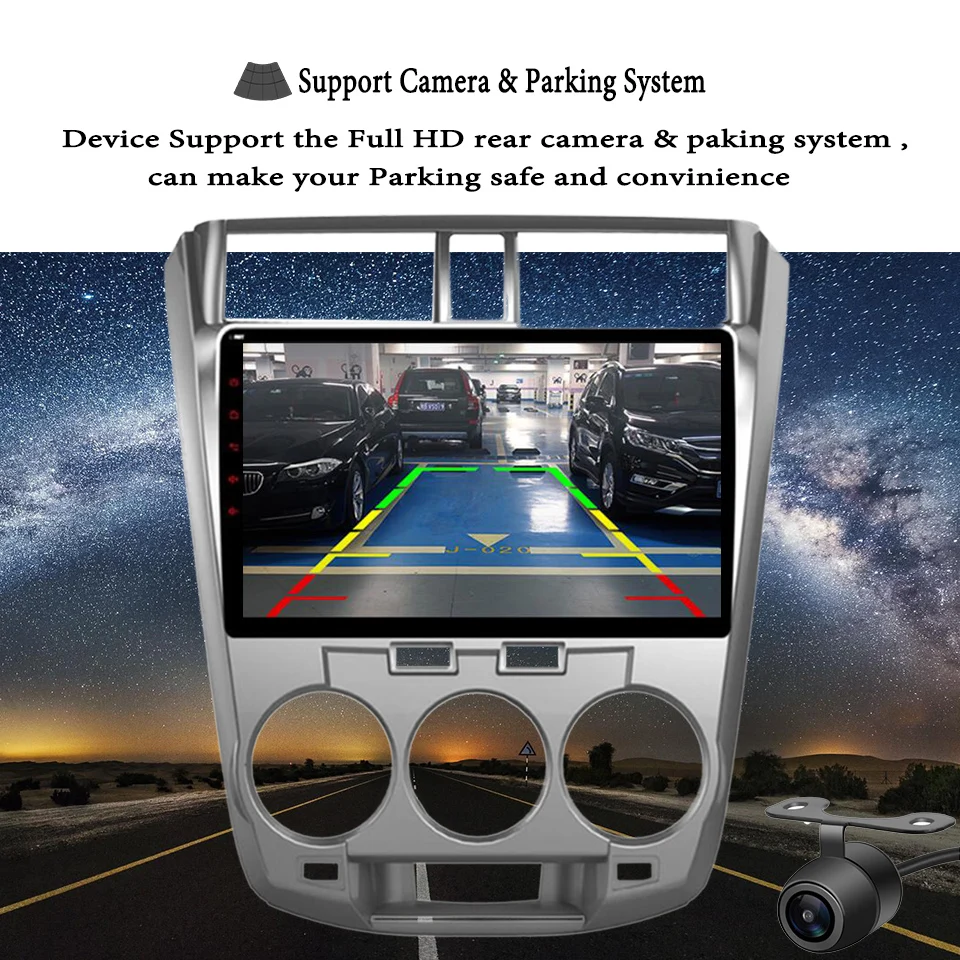 Excellent 10.1 inch Android 9.1 Car GPS Navigation For Honda City 2008-2014 Support Stereo Audio Radio Video Bluetooth DSP carplay System 12