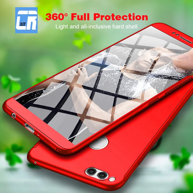 DCR 360 Degree Full Cover Cases for Huawei P9 P10 P20 Lite Plus Phone Case Pro Protection Glass Bag |