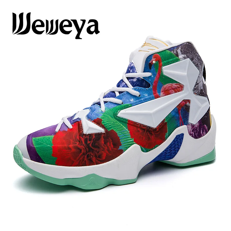 

Weweya Training Sports Sneakers Men Outdoor Basketball Shoes Lace-up Blue Athletic Shoes Male Breathable Basquetbol Zapatillas
