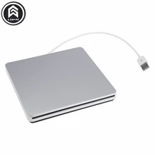 Портативный внешний тонкий присоска Тип USB DVD-RW/Burner горелка рекордер оптический привод Plug and Play для Apple Macbook Lapt