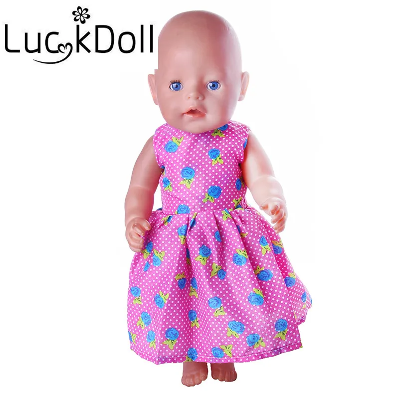 Luckdoll Purple Baby Born Doll Clothes Fits 43cm Baby Born Doll Zapf &18inch American Doll Accessories Girls Best Gift n770 american-doll-clothes