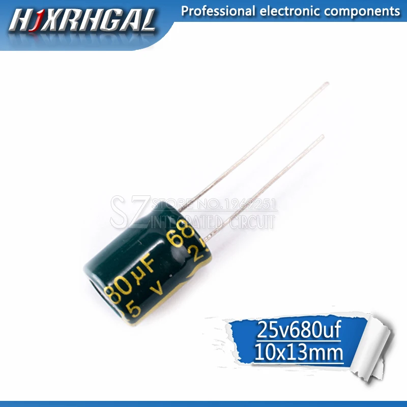 

20PCS Higt quality 25V680UF 10X13 680UF 25V 10*13 Electrolytic capacitor hjxrhgal