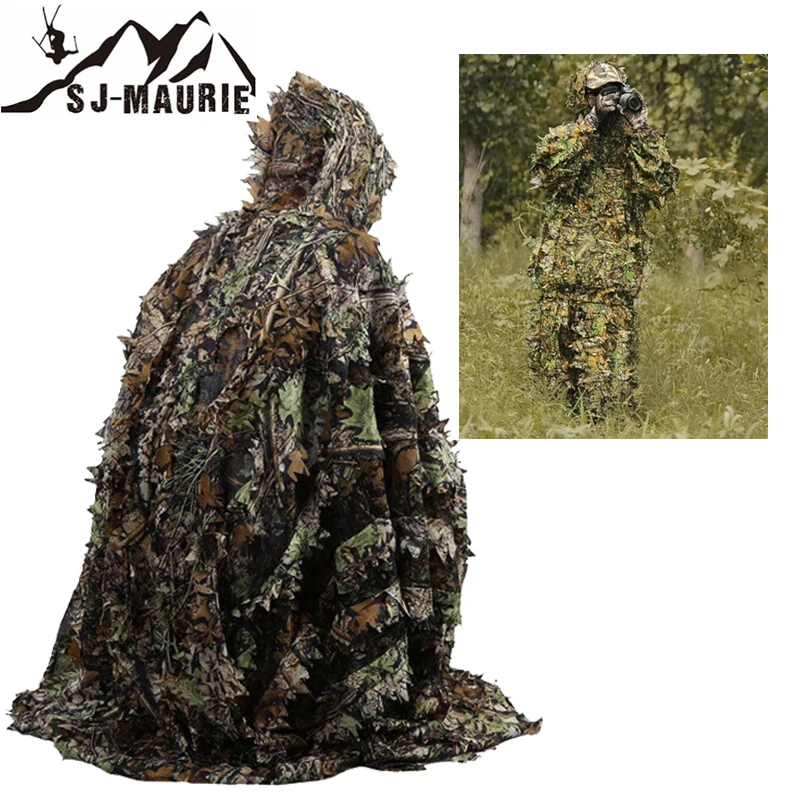 

Camouflage Hunting Sniper Clothes Woodland Ghillie Suit multicam uniform Airsoft Secretive Camo Hunting Netting Cover