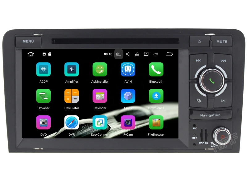 Best Android 8.0 4GB+32GB 7" 2 DIN Car DVD Player GPS Navigation Radio Canbus USB SD for Audi A3 8P/A3 8P1 3-door Hatchback/S3 8P/RS3 5
