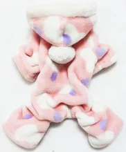 Neue 2014 hund flanell pyjamas soft hund kleidung für chihuahua pudel hundebekleidung winter warme jumpsuit pet overalls