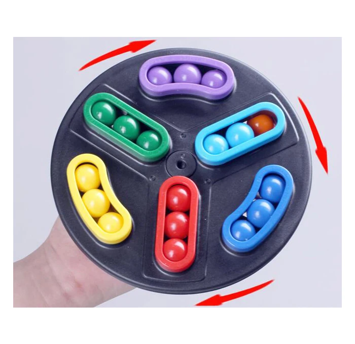 Волшебные вращающиеся бусины соответствуют цветам спереди и сзади двухсторонний мрамор логическое мышление настольные игры Забавные игрушки для детей