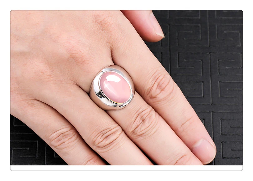 12*16 мм не поддельные S925 серебро Африка розовый кварц кольца искусство и ремесло подарок Магазин Египетский драгоценный камень