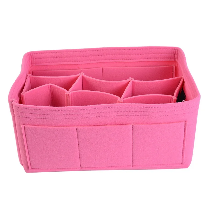 

Urijk Portable Makeup Organizer Insert Bag Handbag Organizer Multi-functional Travel Cosmetic Toiletry Storage Bag in Bags