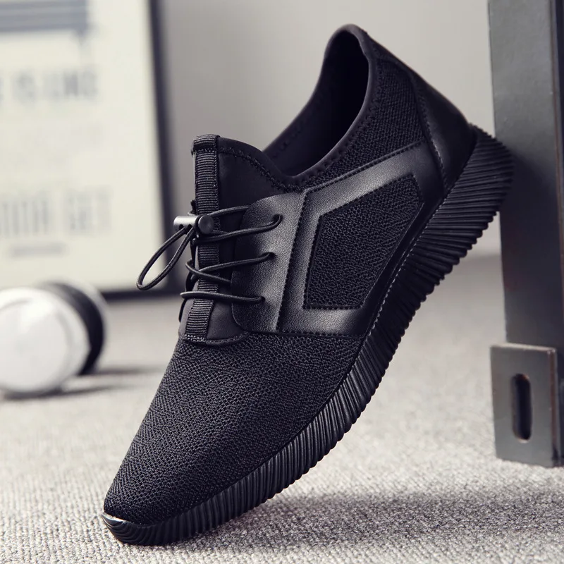 Achat Hommes à tricoter maille respirant chaussures à talons plats Sport en cours d exécution décontracté baskets de haute qualité commerce extérieur chaussures pour hommes transfrontaliers