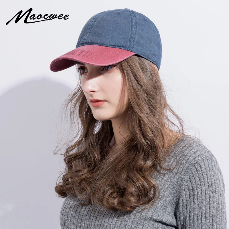 Colores mezclados lavados Denim Snapback sombreros otoño verano hombres mujeres gorra de béisbol Golf Sunblock Beisbol Casquette Hockey gorras huesos