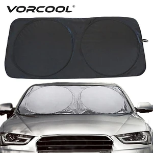 VORCOOL 150*70 см автомобильный солнцезащитный козырек, защита от снега, льда, мороза, дождя, отражающая Серебряная защита переднего стекла, защита переднего козырька автомобиля - изображение