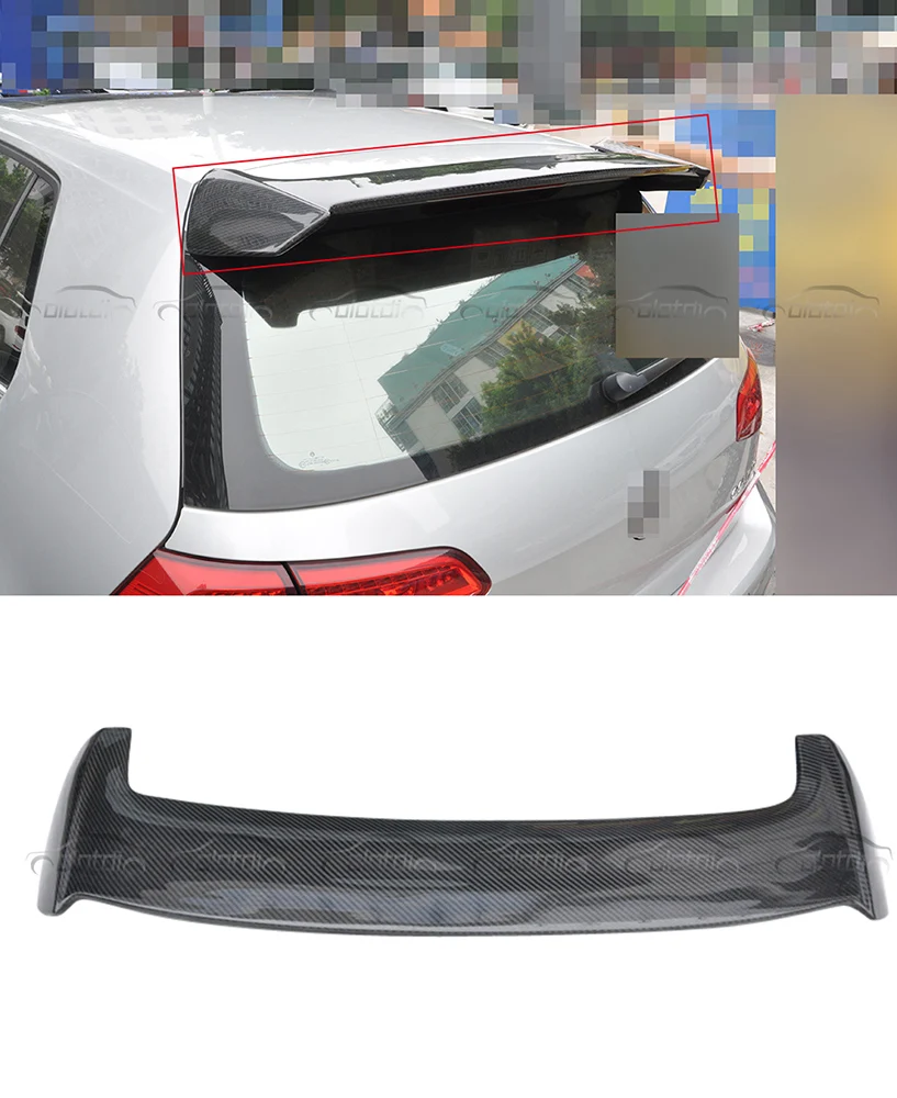 Fit For Volkswagen MK7 Carbon Fiber Golf 7 H2 Rear Roof Wings Spoiler ...