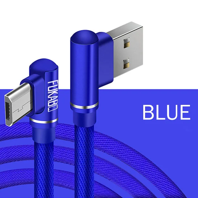 3,0 Micro USB быстрый заряд кабеля USB кабель для передачи данных для samsung iPhone huawei type C USB кабель для xiaomi redmi USB кабель для зарядки - Цвет: Blue - For Micro USB