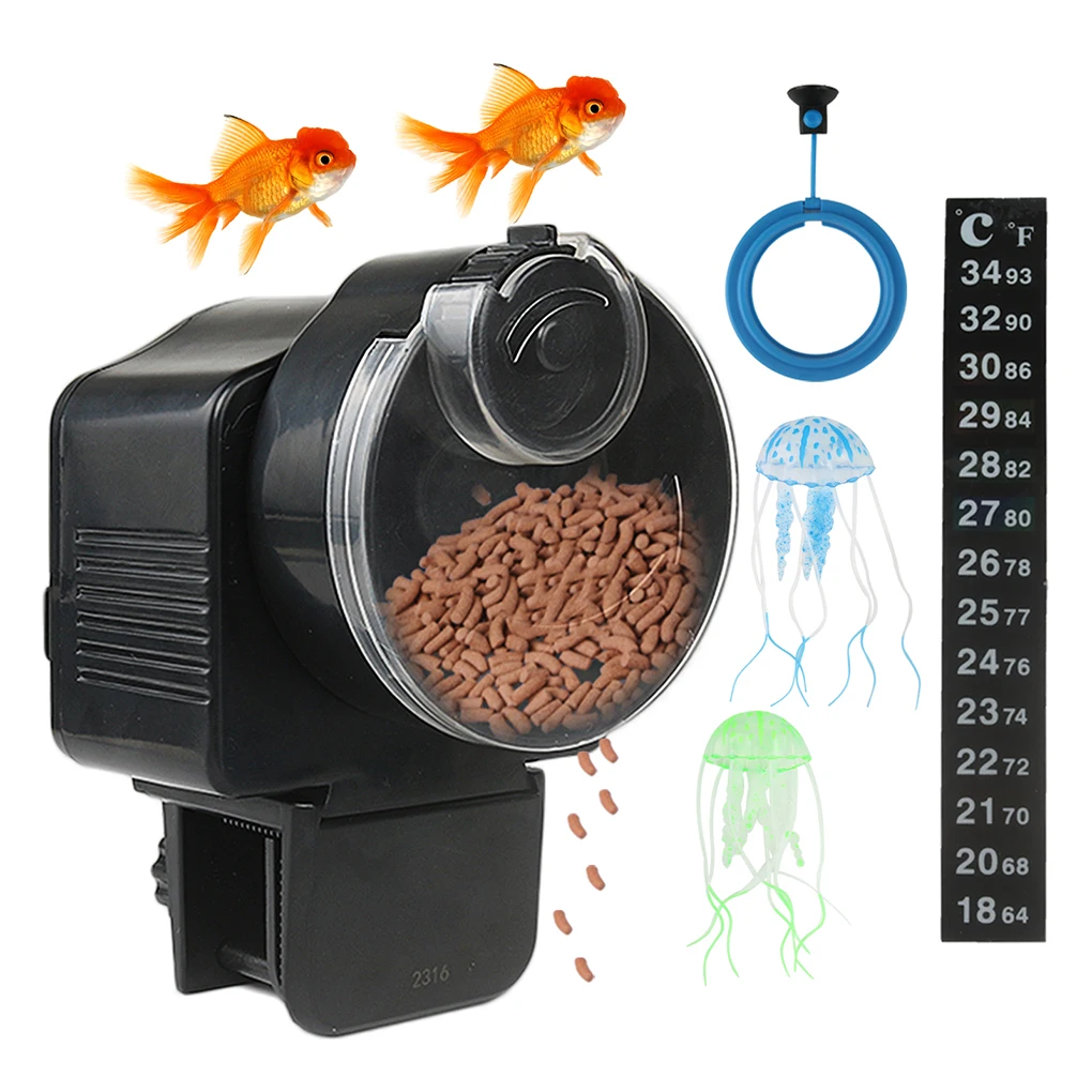 Aquarium Tank Automatic Fish Feeder Fish Tank Electronic Food Feeding Device Auto Household Food Dispensing Tool