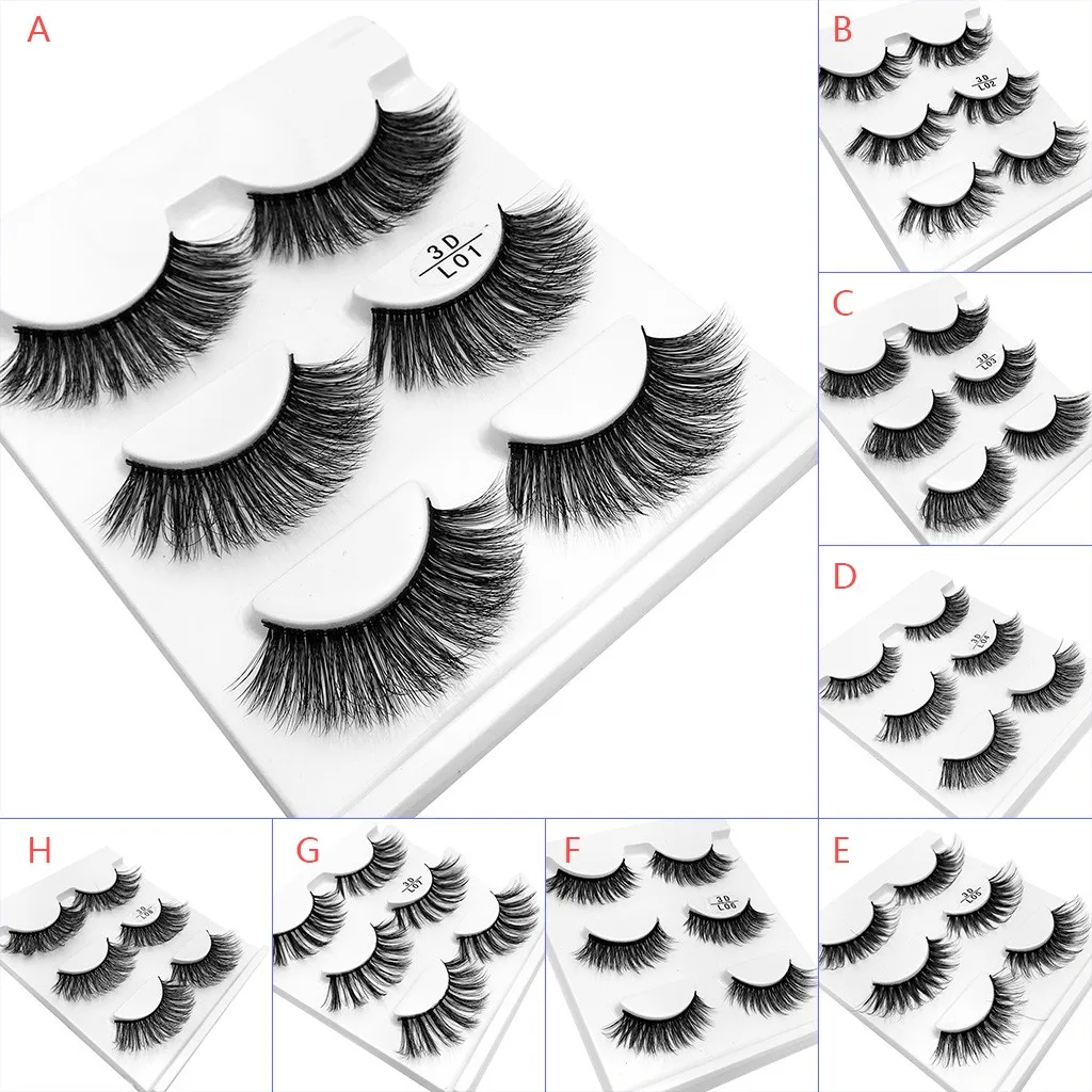 

3 Pairs Of Extension False Eyelashes Are Handmade To Lengthen Mink Natural Thick Eyelashes At The End Of Eyes For Beauty