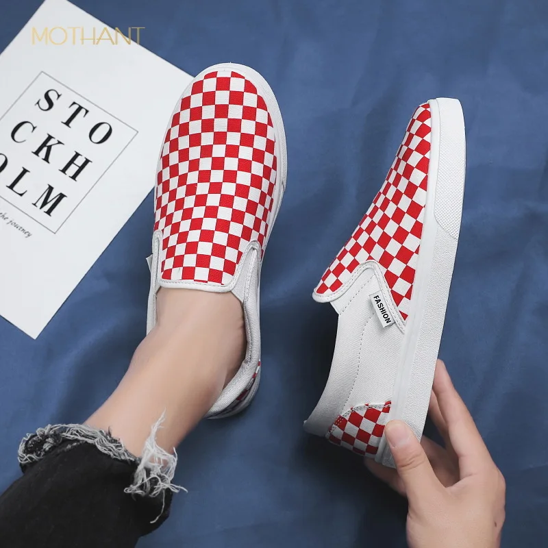 

Spring and summer men's canvas shoes Korean version of color matching a pedal lazy shoes shoes breathable casual shoes tide