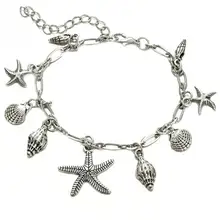 Мода Богемия пляж подвеска Морская звезда сплав ножной браслет женские ювелирные изделия