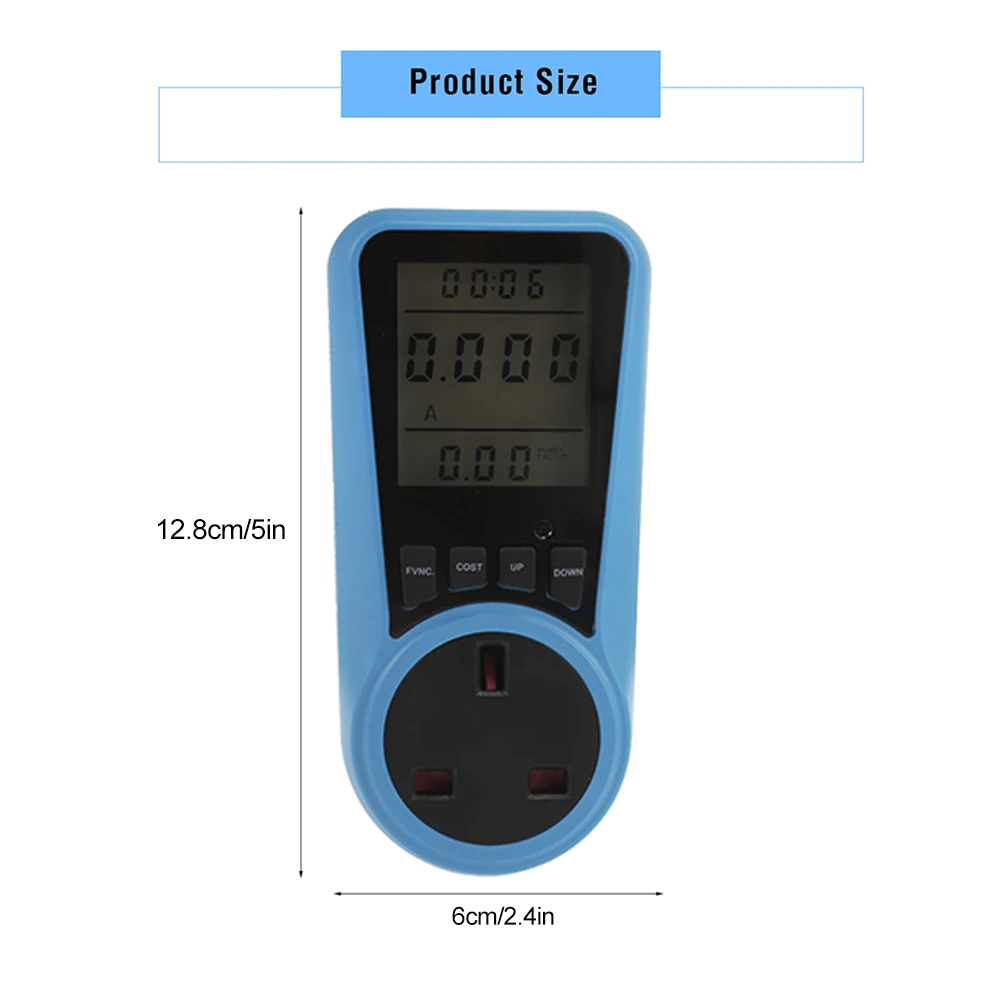 Портативный бытовой измеритель мощности измерительный розеточный разъем Монитор использования США/Великобритании/ЕС/вилка Электрический измеритель мощности